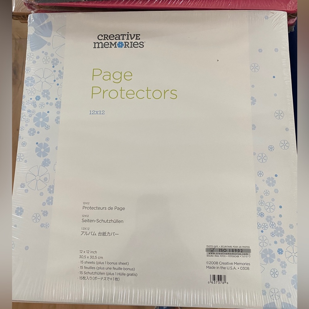 Creative Memories 12x12 page protectors